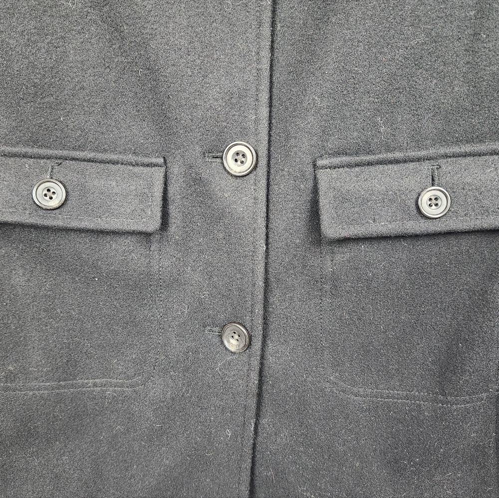 Eddie Bauer Women's Black Peacoat 76% Wool Size Large - Picture 4 of 11